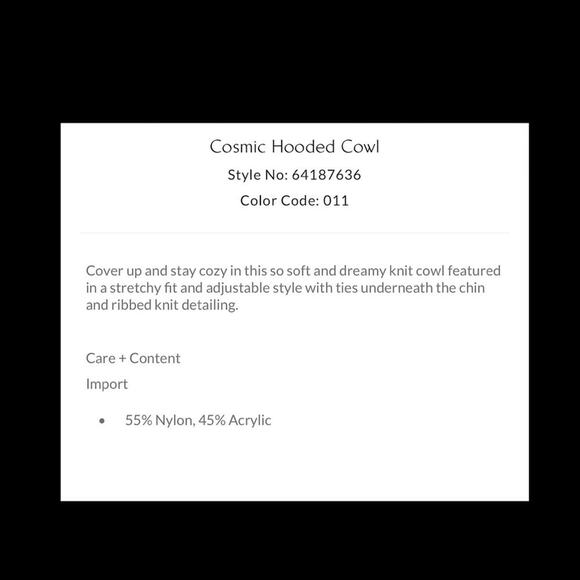 Free People Cosmic Hooded Cowl. - Picture 4 of 4